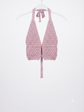 Top scollato con laccio