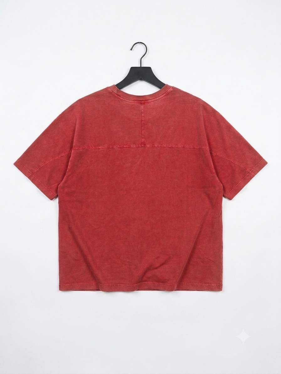 T-shirt oversize washed doppia cucitura