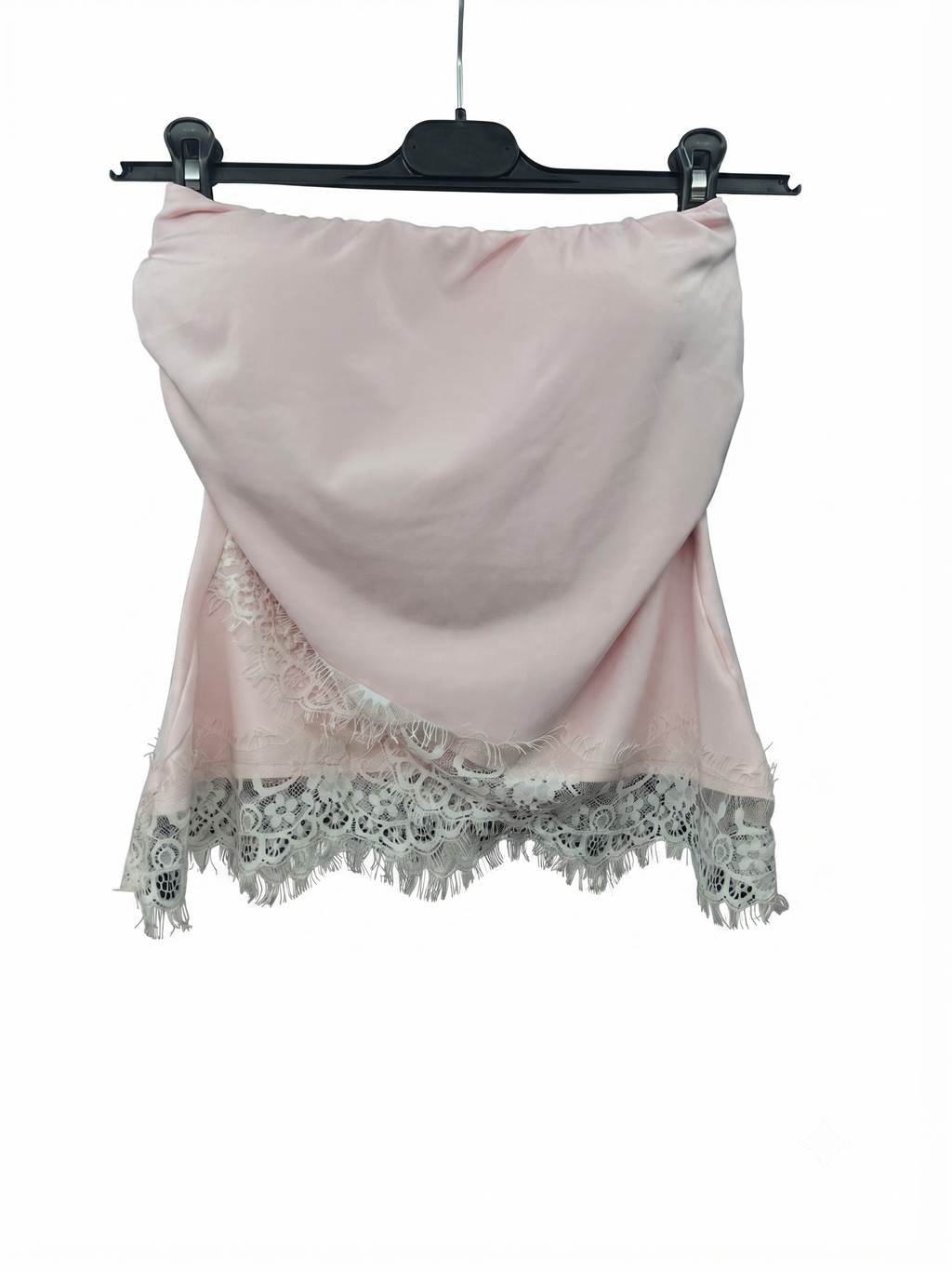 Top a fascia con coppe rifinito in pizzo