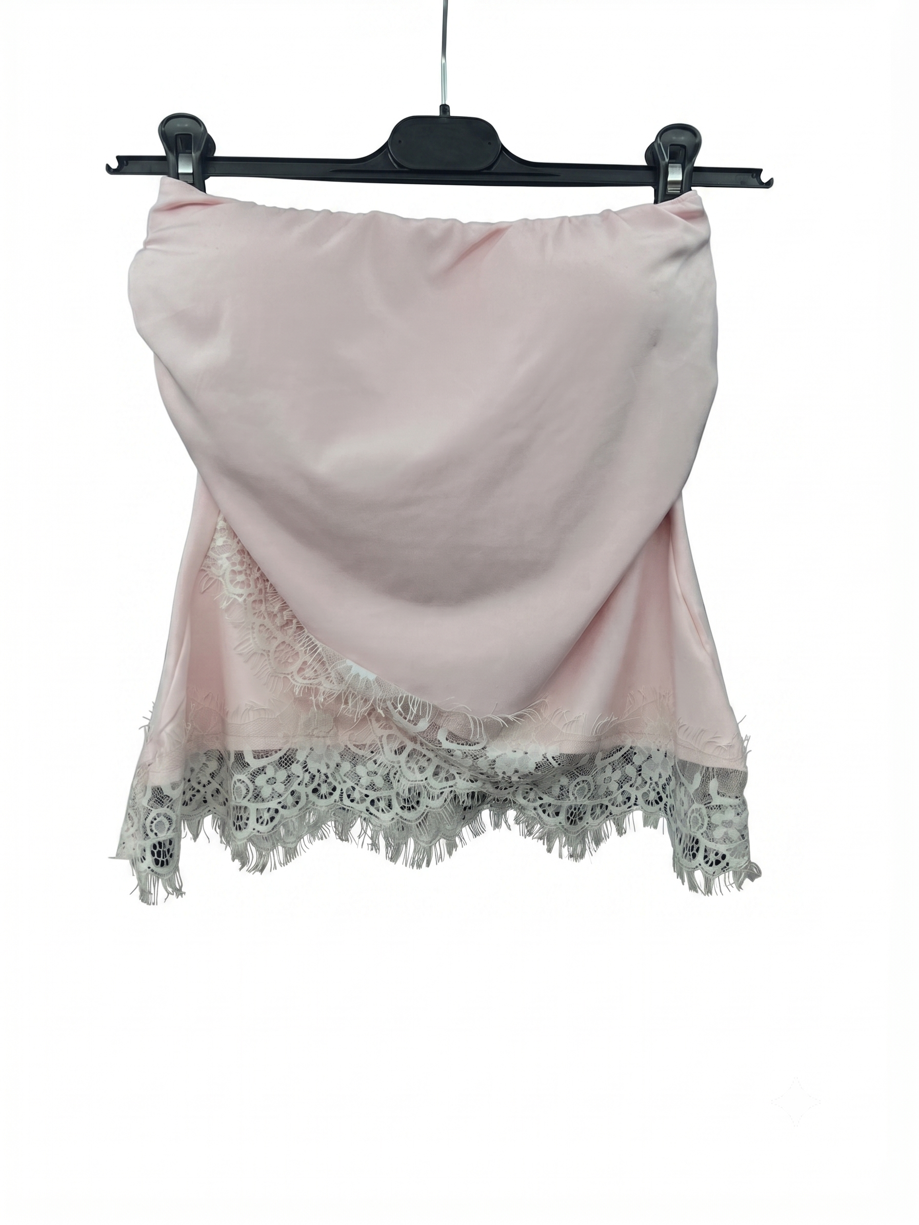 Top a fascia con coppe rifinito in pizzo