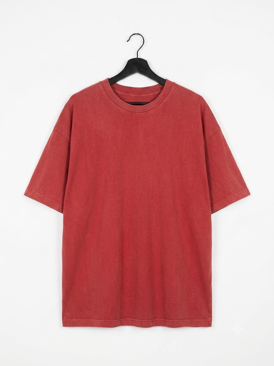 T-shirt oversize washed doppia cucitura