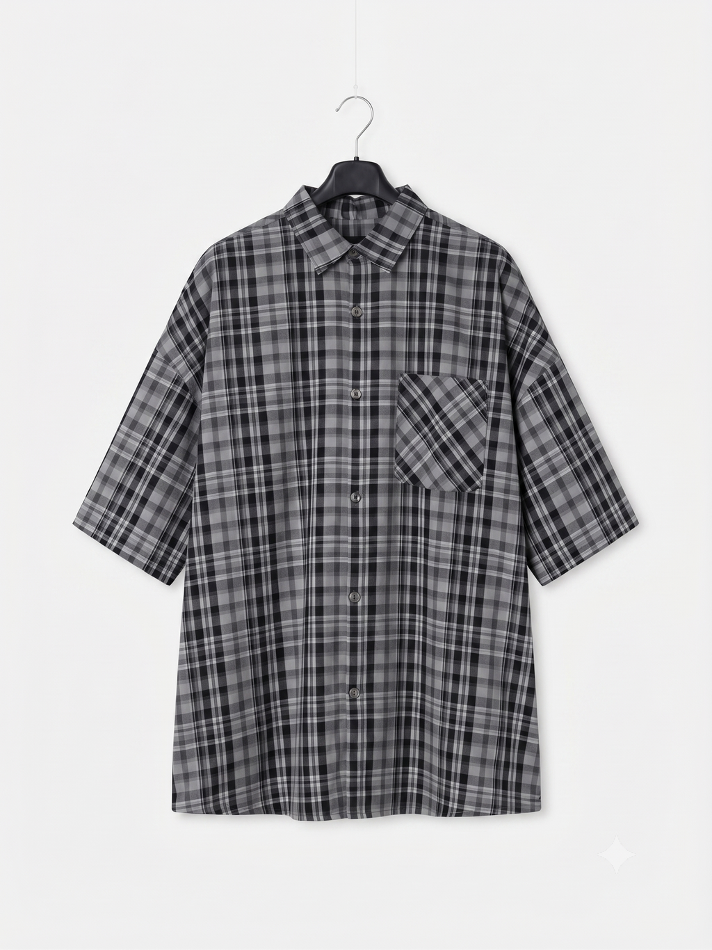 Camicia a quadri oversize