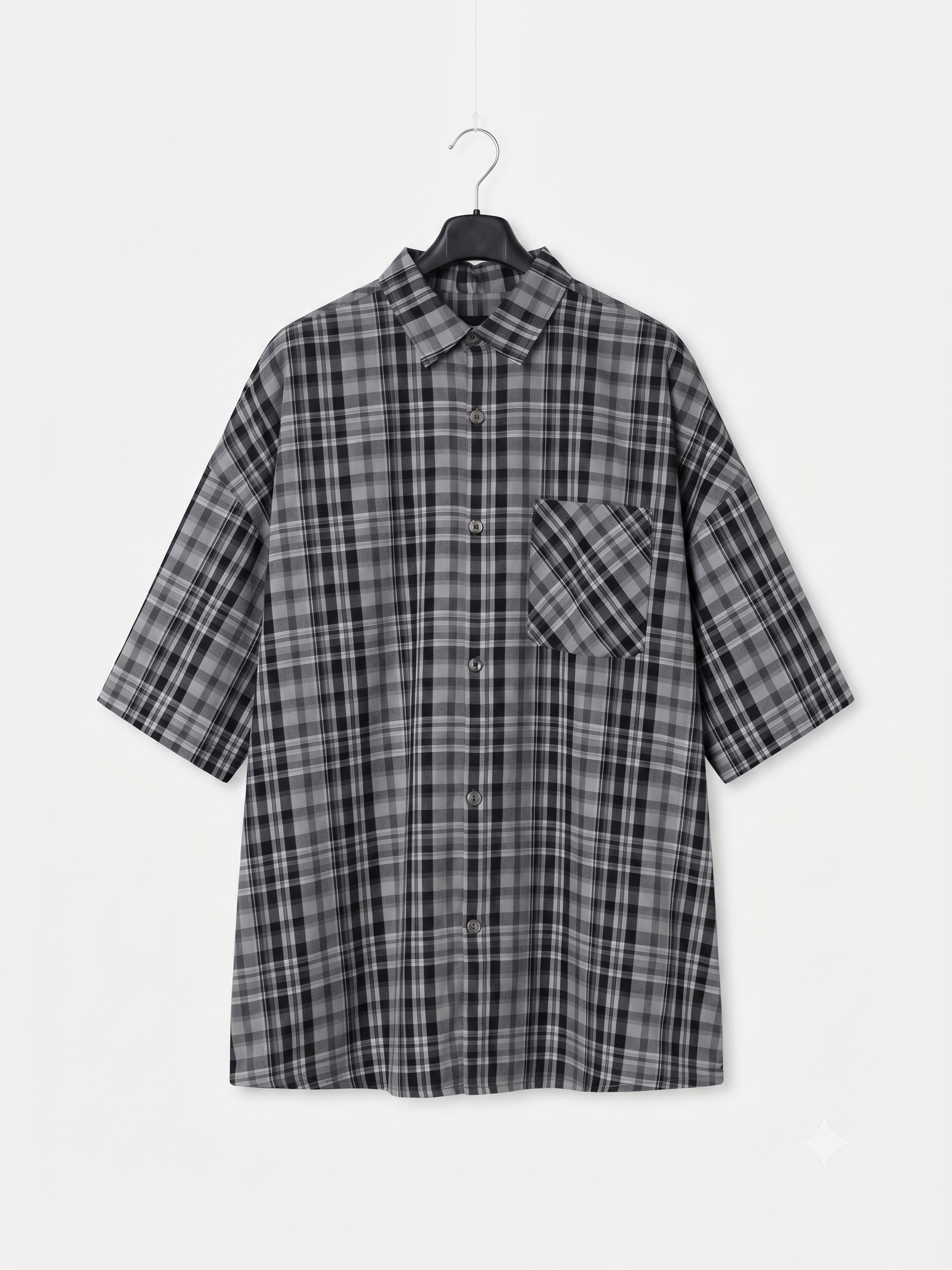Camicia a quadri oversize