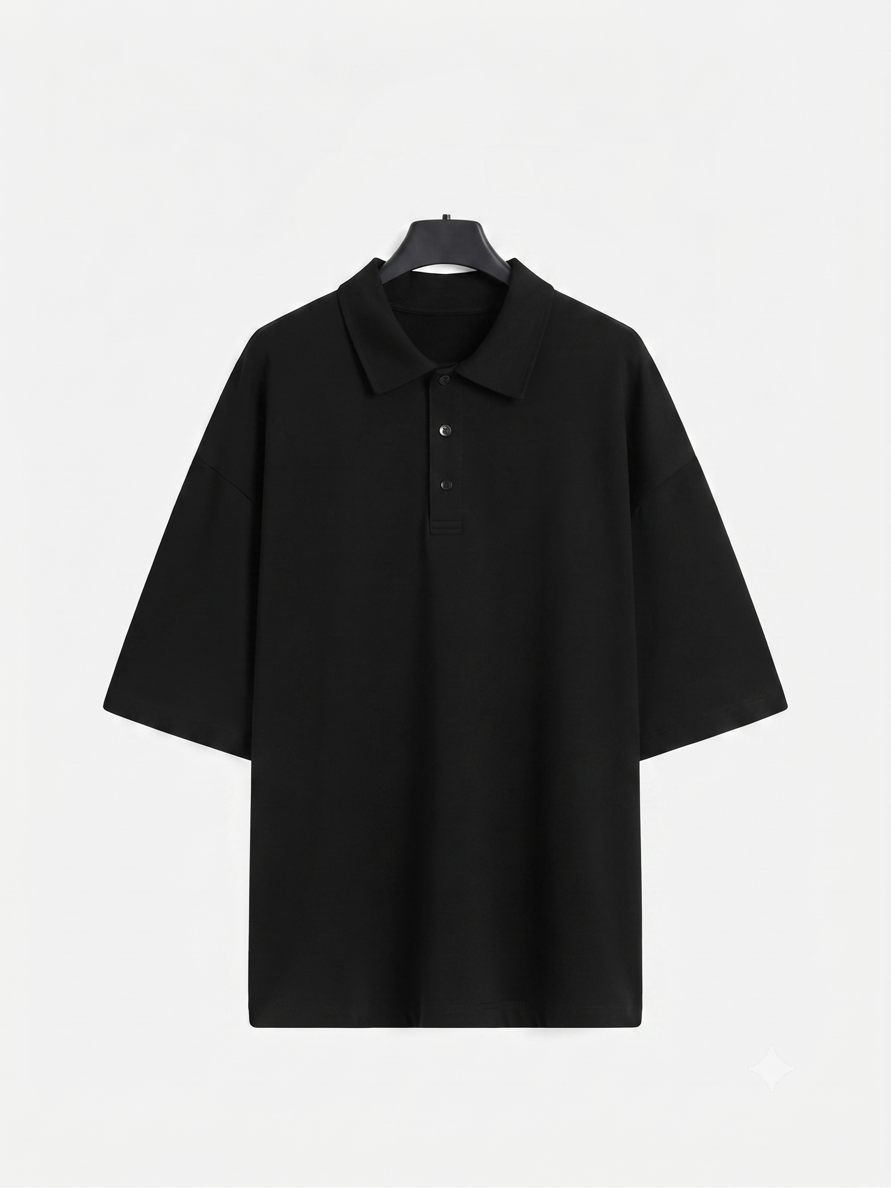 Polo oversize con bottoni